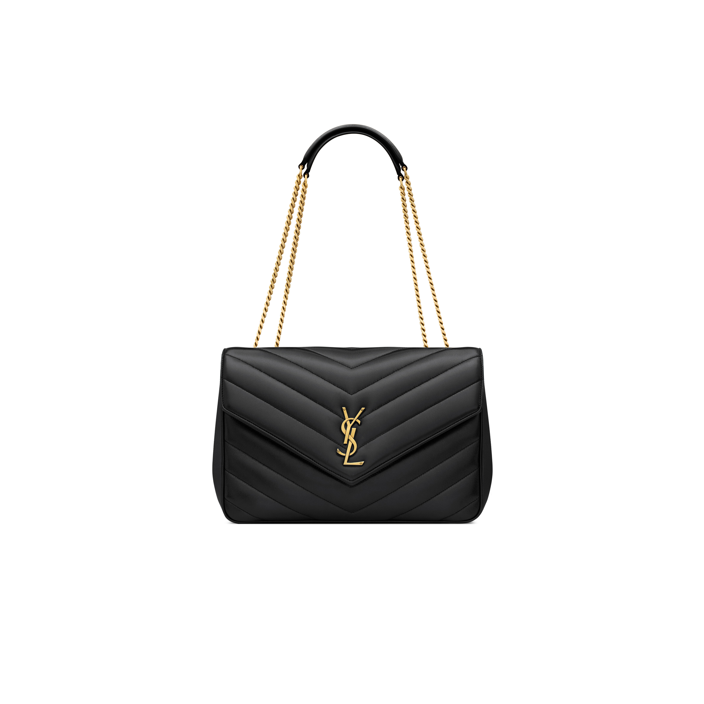 YSL LOULOU LARGE IN MATELASSÉ LAMBSKIN 803541AAEAX1000 (32*22*10cm)